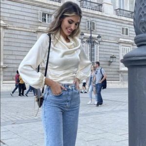 Zara DRAPED SATIN EFFECT TOP SPECIAL EDITION Size Xs